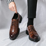 Brand New Men Dress Shoes Patent Leather Brogue Shoes for Male Formal Wedding Party Office Men Oxfords Business Moccasins Shoes