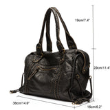 Large Capacity Women Handbag Pu Leather Tote Bag Vintage Washed Leather Shoulder Bag Quality Bag for Women