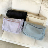 Nylon Solid Colors Hot Selling Crossbody Bag Zipper Trendy Fashion Shoulder Bag Soft Simple Large Capacity Handbag