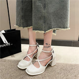 Fashion Womens Shoes High Heel Sandals Shallow Mouth Round Toe Suit Female Beige Luxury High-heeled Elastic Band  Retro