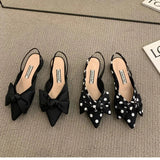 Women's Sandals Fashion Low Heels Sandals Women Shoes Elegant Pointed Straps Fashion Party Pumps Sandalias De Mujer