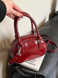 Red Bag New Korean Handheld Bowling Bag Versatile Crossbody Bag Casual Small Square Bag