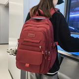 Large Capacity Backpack Women Unisex Travel Backpack Multi Pocket College Student Schoolbag For Teenage Girl Men Book Knapsack