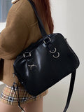 Pu Leather Women Large Messenger Bag Fashion Ladies Business Shoulder Bags College Style Female Vintage Handbags Casual Tote