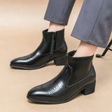 New Fashion American style Mid-Calf Ankle Boots Cowboy Boots Outdoor Men Boots Luxury Business Designer Men's Dress Shoes