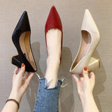 Pumps Red Shoes for Woman on Heeled Black Pointed Toe Women's Summer Footwear High Heels 39 Trend with Discount Vacation E