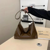 New Large Capacity PU Zipper Underarm Women's Shoulder Bags High Quality Autumn Versatile Leisure Concise Crossbody Bag