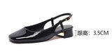 Mary jane Heels Women Pumps Chunky Strappy Heels Black Square toe Heels Women High heels Lolita Slingback Heels Cute shoes