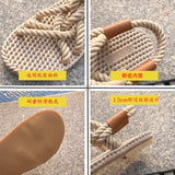 Sandals Woman Shoes Braided Rope with Traditional Casual Style and Simple Creativity Fashion Sandals Women Summer Shoes