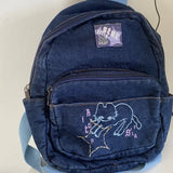 Kawaii Denim Y2k Backpack for Women Vintage Korean Student Schoolbags Trendy Cartoon Aesthetic Backpacks Preppy School Bags