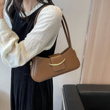 Solid color leather crossbody bag ladies casual shoulder bag luxury designer women's bag mini mobile phone bag retro texture bag