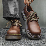 Fashion trend thick soled men's casual business leather shoes High quality versatile style Party Wedding height increasing shoes