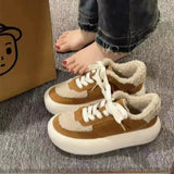 Autumn and Winter Best-selling High-quality New Thick Soled Fur Shoes and Warm Bread Casual Shoes Sneaker