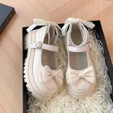 Summer Platform Shoes Size34-42 Lolita Sweet Sandals Women Japanese Bow Cute Chic Mary Jane Shoes Round Toe Shoes