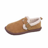 Women's Cotton Shoes Fluffy Fuzzy Non-slips House Slides Faux Fur Plush Lined Warm Slippers For Women Indoor And Outdoor