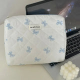 Korean Bow Print Women Makeup Bag Large Capacity Small Large Cosmetic Case for Travel Toiletries Cosmetics Storage Bags Case