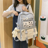 Kawaii Women Backpack Waterproof School Bag For Teenager Girl Student Bookbag Laptop Rucksack Cute Female Travel Bagpack Mochila