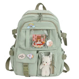 New Children's Backpack Student Kawaii High School Backpack Large Capacity Schoolbag Girl Fashion Leisure Luxury Handbag Сумка