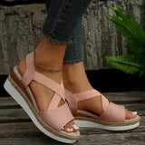 Fashion Summer Wedge Sandals for Women Lightweight Platform Gladiator Shoes Woman Plus Size Non Slip Casual Sandalias Mujer