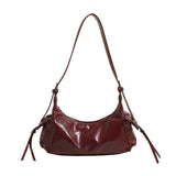 Solid Color PU Hot Selling Shoulder Bag Zipper High Aesthetic Fashionable Handbag Soft Simple Versatile Crossbody Bag