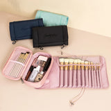 2 In 1 Detachable Cosmetic Bag for Women Portable Foldable Makeup Brush Storage Large Capacity Waterproof Nylon Girls Organizer