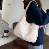 New Simple Large Capacity Women Shoulder Bag Casual Commuting Luxury Designe Handbags High Quality Leather Tote Bag