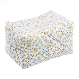 New Storage Organizer Floral Puffy Quilted Makeup Bag Flower Printed Cosmetic Pouch Large Travel Cosmetic Bag Makeup Accessory
