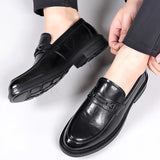 Brand Spring Autumn Men Dress Shoes Lace Up Casual Black Leather Shoes Men Loafers Luxury Wedding Party Male Shoes men