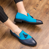 Fashion Business Dress Men's Shoes Classic Leather Men Suits Shoes Slip-On Oxfords Shoes Party tassel designer shoes