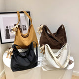 Velvet Hasp Hot Selling Women's Shoulder Bag Solid Color Simple Casual Crossbody Bag Soft Large Capacity Popular Handbag