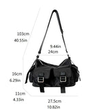 Kpop Trends Women Shoulder bag Large capacity Casual Nylon female Crossbody messenger Bag bolsas Multiple pockets ladies handbag