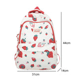 New Kawaii Strawberry Women Backpack Female Waterproof Nylon Casual Travel Bag Large Capacity Scoolbag for Teenage Girl