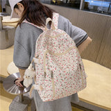 Fashion Floral Cute Women Backpack Nylon Waterproof Laptop Backpack Female School Bags For Teenage Girls Kawaii Travel Book Bags