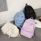 New Female Male Big BookBag Girl Boy Laptop College Backpack Lady Men Travel Leisure Student Packet Women Nylon School Bags