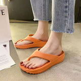 Women's Slippers and Ladies Sandals Shoes with Heel Summer Thick Flip Flops Slides Platform on Beach New Style 39 Wholesale