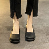 Ladies Shoes Slip On Round Toe Women Footwear Flat Black Light New In Summer Daily Routine With Stylish Korean Spring