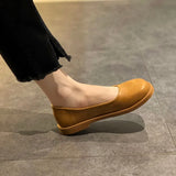 Ladies Shoes Slip On Round Toe Women Footwear Flat Black Light New In Summer Daily Routine With Stylish Korean Spring