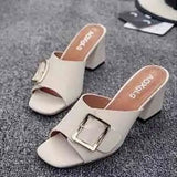 White Heeled Open Toe House Slides Rubber Summer Home Shoes Indoor Women's Slippers and Ladies Sandals Comfortable Elegan B