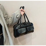 Autumn and winter Small Double Pockets Shoulder Bags for Women New Fashion Trend Designer Underarm Bag Female Handbags