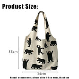 Large Capacity Canvas Tote Shoulder Bag Fabric Cotton Cloth Reusable Shopping for Women Beach Handbags Shopper Bags