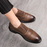 Mens Luxury Brogue Leather Shoes Dress Shoes Business Oxford Shoes Evening Dress Shoes Wedding Shoes Plus Size 38-46 Black Brown