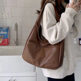 New Simple Large Capacity Women Shoulder Bag Casual Commuting Luxury Designe Handbags High Quality Leather Tote Bag