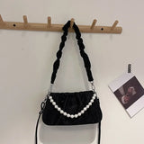 Pure Color Beauty Summer New Pleated Cloud Sleeve Bag High-end Light Luxury Women's Crossbody Bag