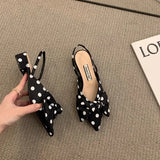 Women's Sandals Fashion Low Heels Sandals Women Shoes Elegant Pointed Straps Fashion Party Pumps Sandalias De Mujer