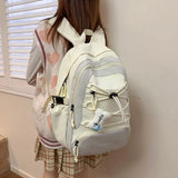 Spring New Style Nylon Solid Backpacks Large Capacity Simple Casual High Quality Schoolbags Back To School Season