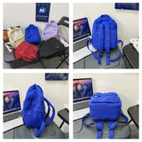 Y2K Bags For Women Soild Canvas Backpacks Shoulders Bag Female Travel Knapsack Korean Packbag Vintage Rucksack Book Mochila