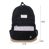 Stripe Cute Corduroy Woman Backpack Schoolbag For Teenage Girls Boys Harajuku Female Fashion Bag Student Lady Book Pack