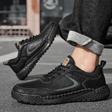Men's Genuine Leather Casual Shoes Europe America Thick Soled Outdoor Hiking Shoes Massage Soles Men's Sports Shoes
