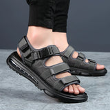 Classic Men's Sandals Summer Air Cushion Sandals Breathable Men Leather Shoes Luxury Sandals Soft Outdoor Men Roman Sandals