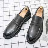 Premium Silver Business Shoes Men's Oxford Shoes Leather Brand Loafers Slip On High Quality Wedding Shoes Soft Sole Dress Shoes